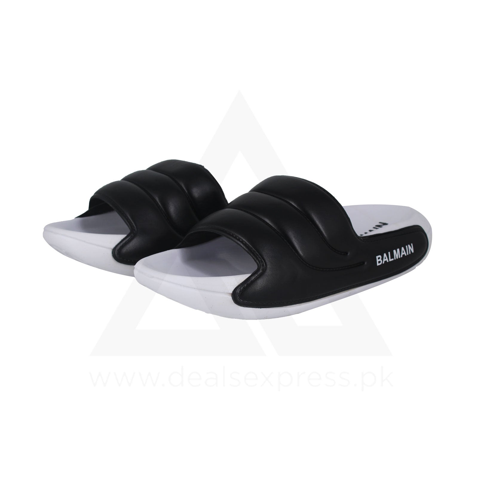 Balmin Stripe Slide - Black Duo