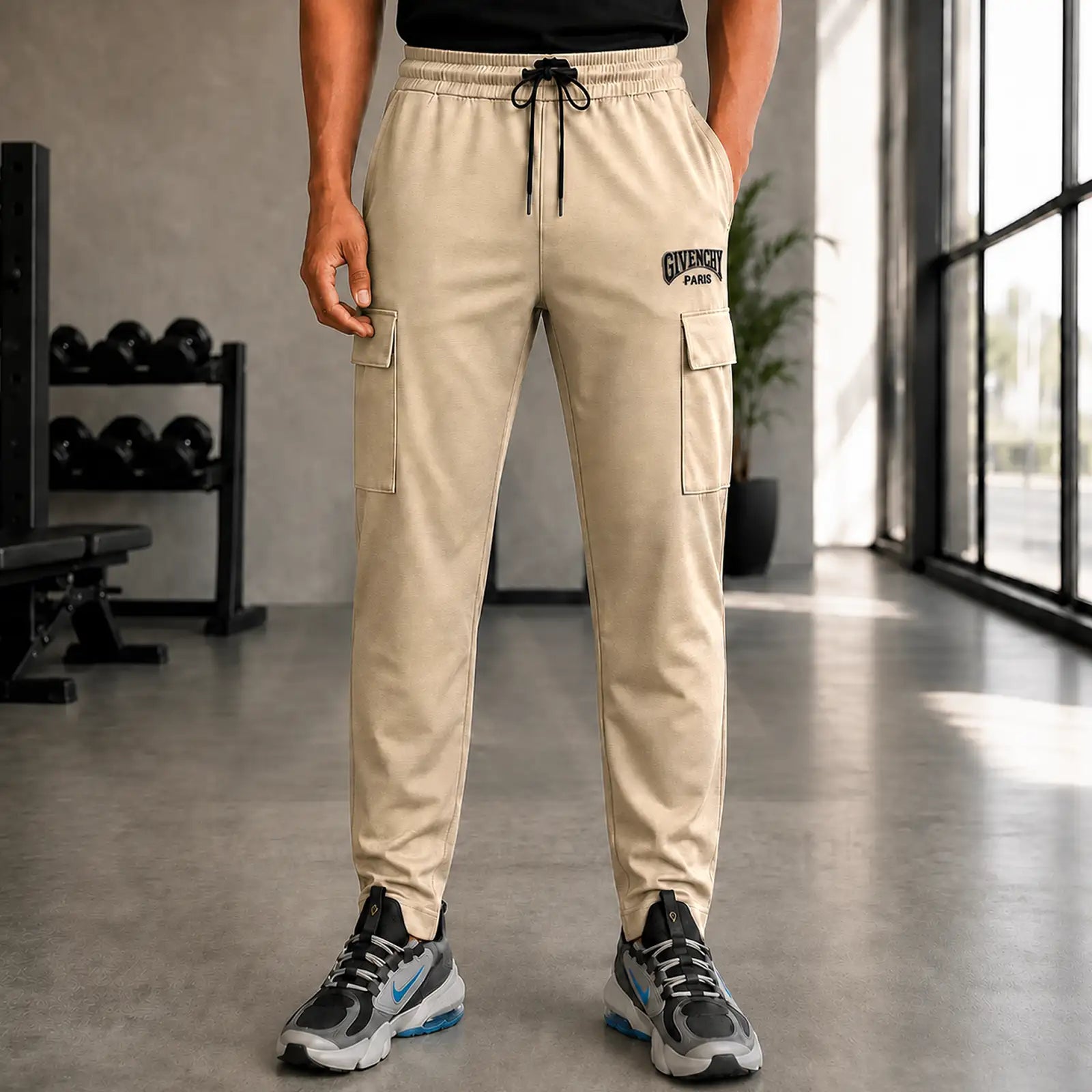 Gvenchy Embose Trouser T063 - Beige