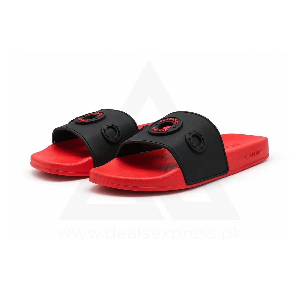 Burburry Logo Slide - Black Red