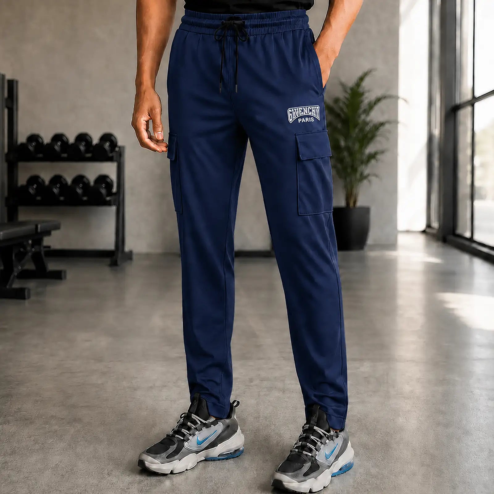 Gvenchy Embose Trouser T068 - Navy