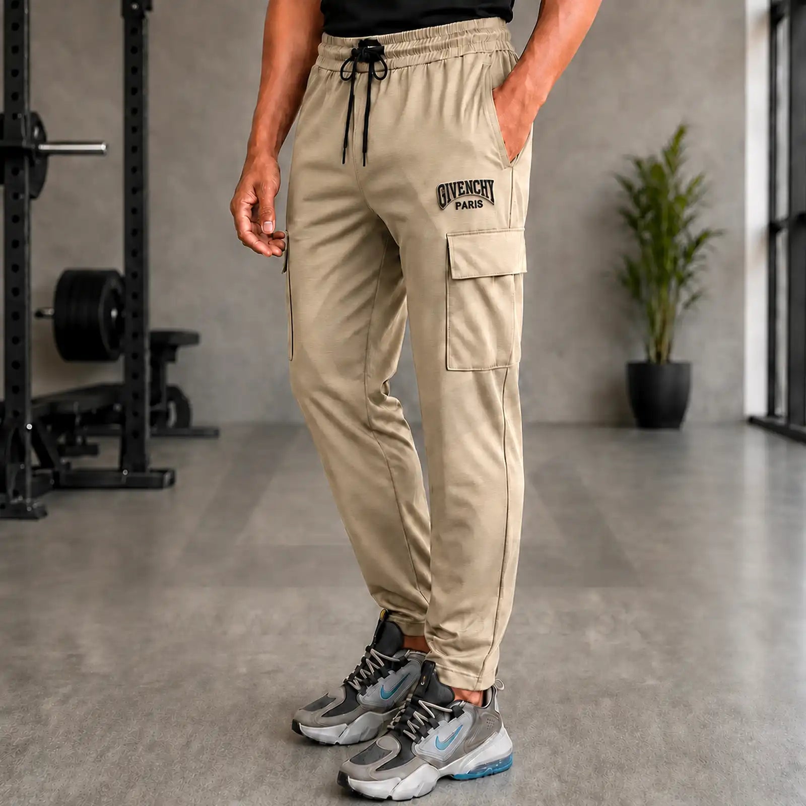 Gvenchy Embose Trouser T063 - Beige