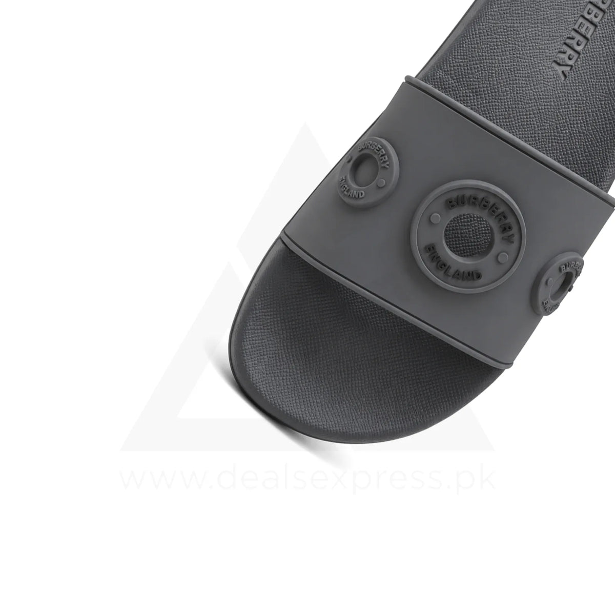 Burburry Logo Slide - Charcoal