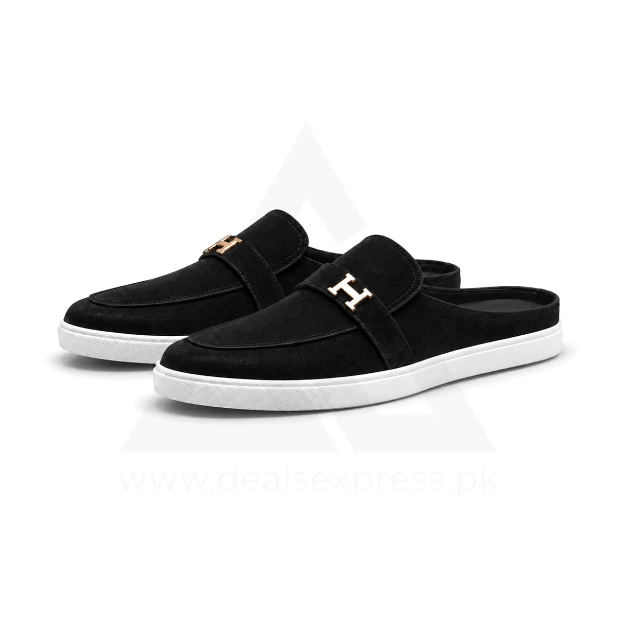 Herm Like Mule - Black Suede