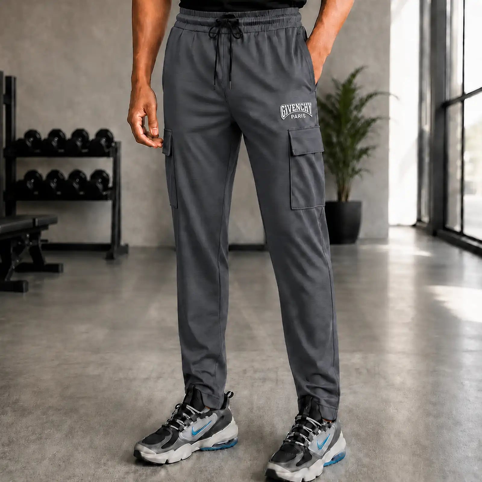 Gvenchy Embose Trouser T066 - Charcoal
