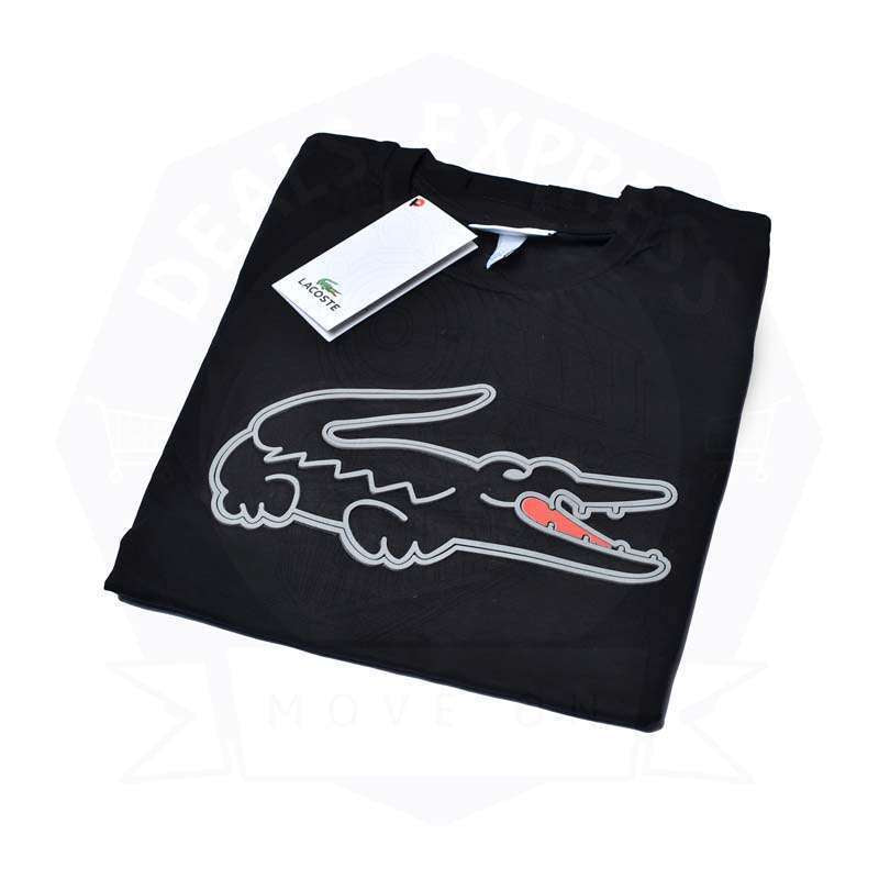 Lacste Croc RPrnt- Black (Slim Fit)