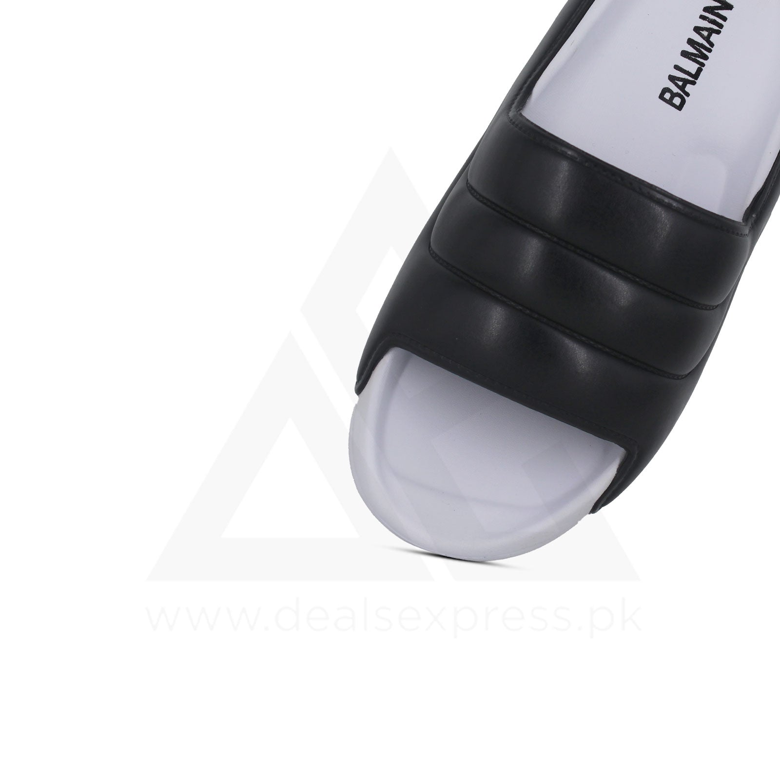 Balmin Stripe Slide - Black Duo