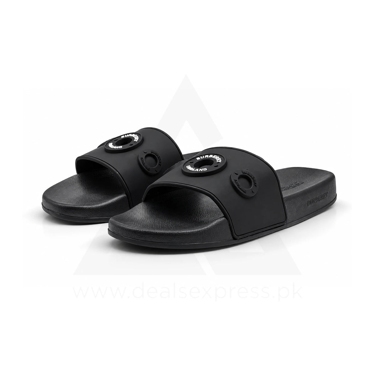 Burburry Logo Slide - Triple Black