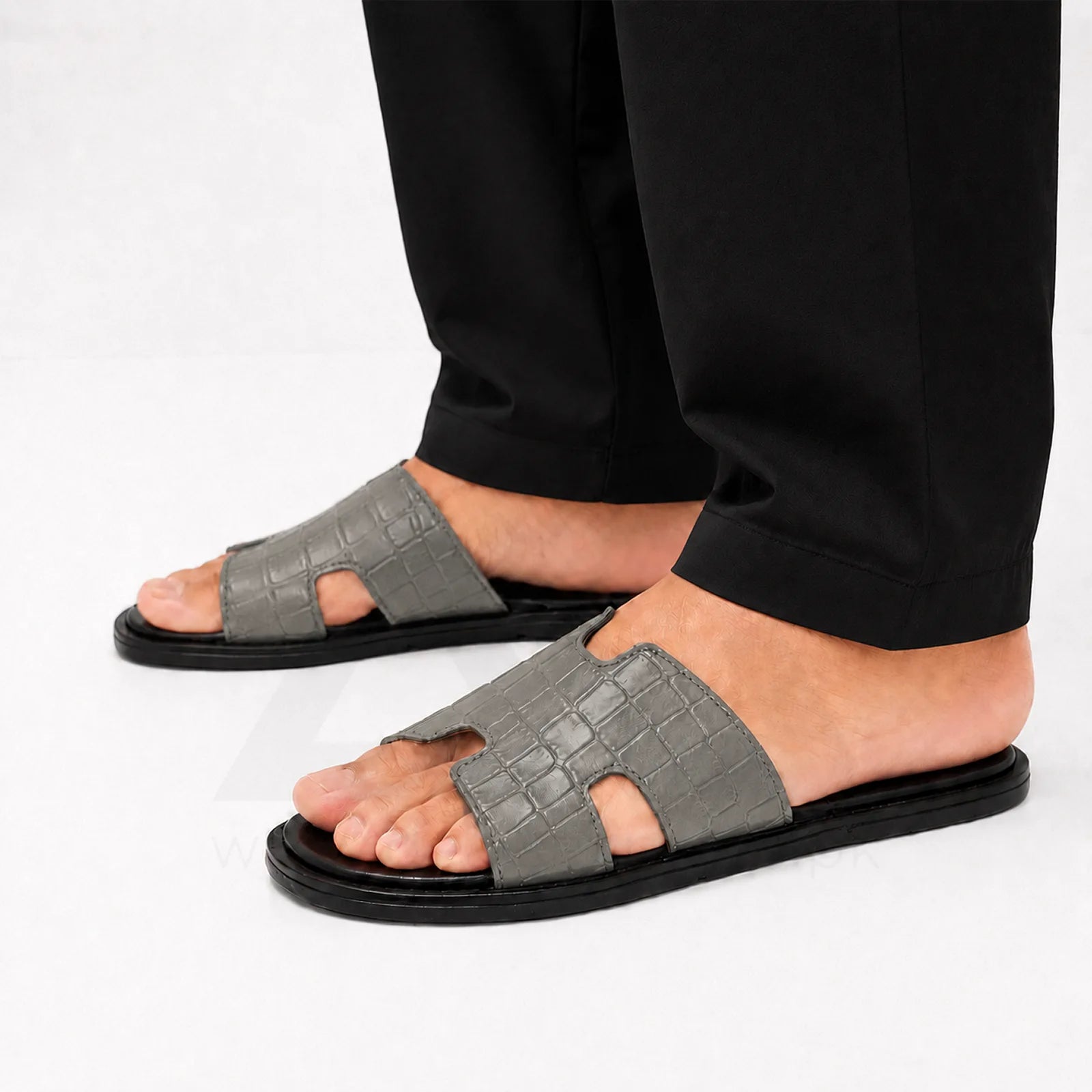 Izmir Slide - Grey Black