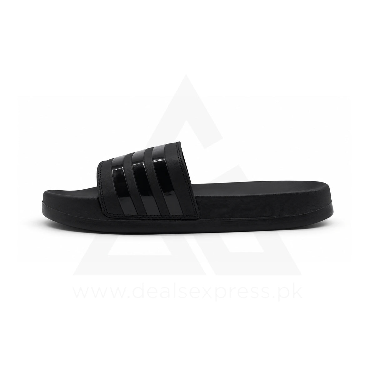 Adi Comfort Stripe Slide - Triple Black