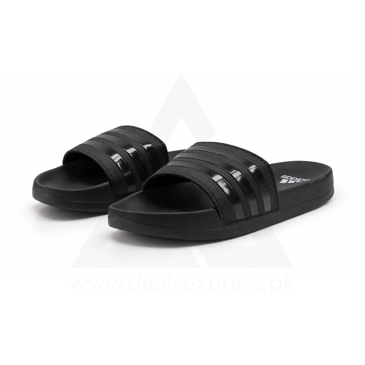 Adi Comfort Stripe Slide - Triple Black