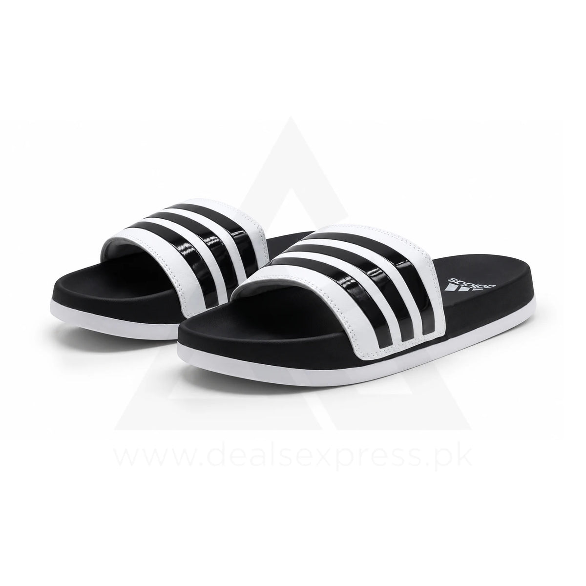Adi Comfort Stripe Slide - White Duo