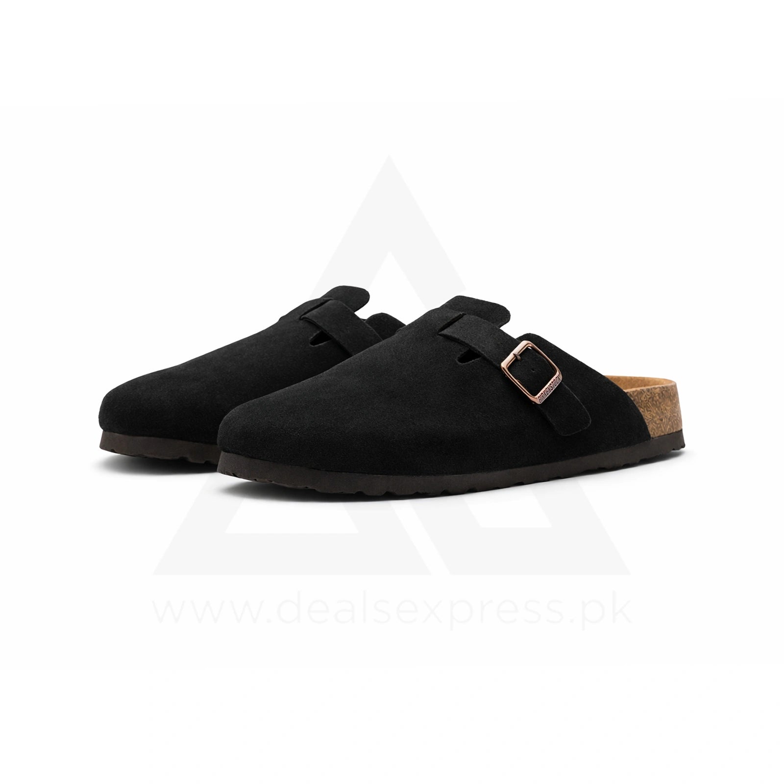 Birkener Soft Footbed Cork Sole Slide - Black (Dot perfect)