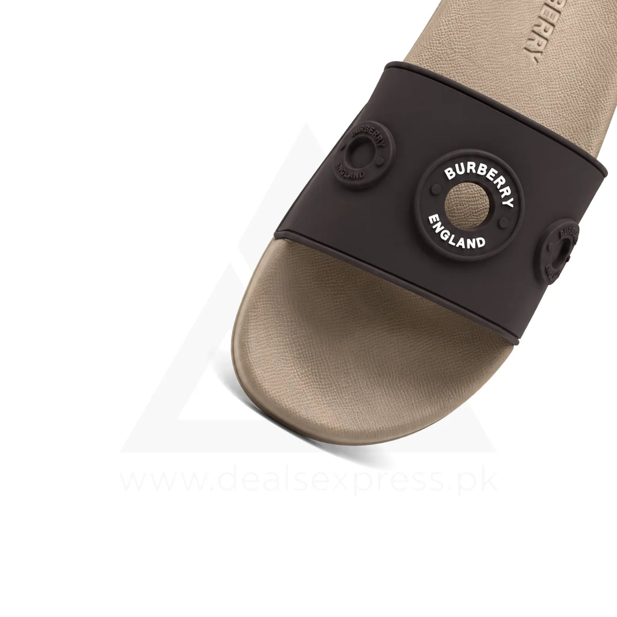 Burburry Logo Slide - Beige Brown