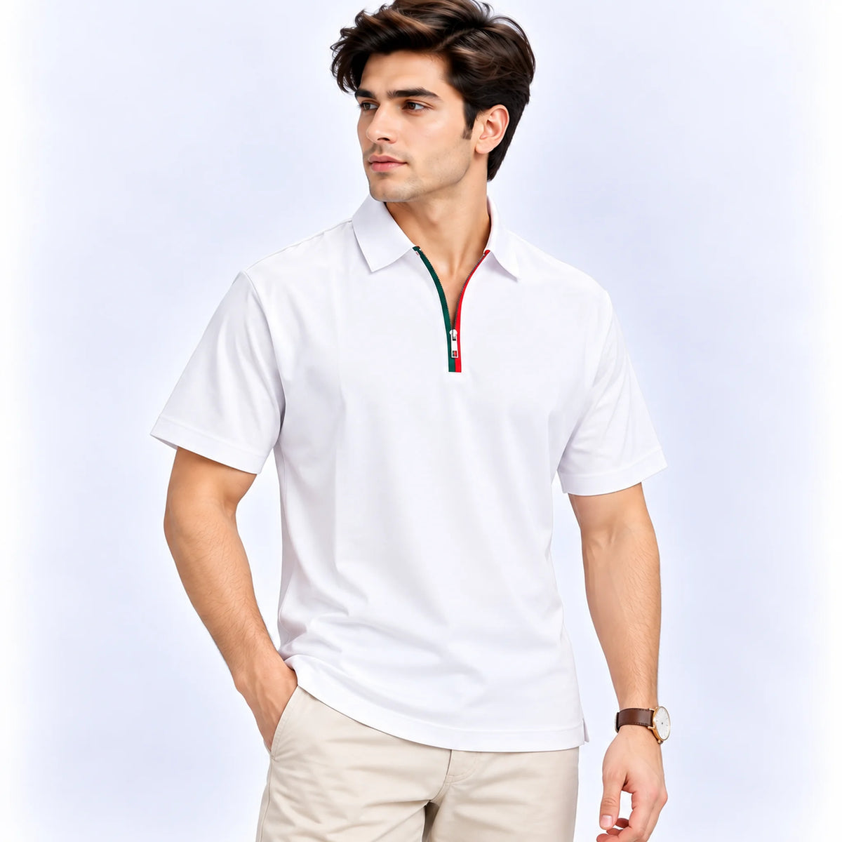 Guchi Drifit Polo D317 - White