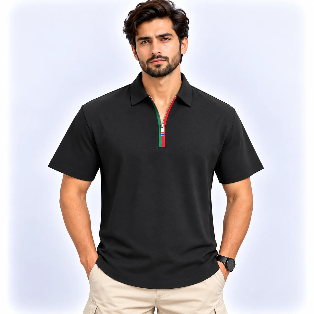 Guchi Drifit Polo D318 - Black