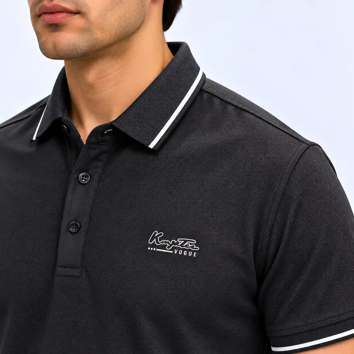 Vouge Drifit Polo D319 - Black
