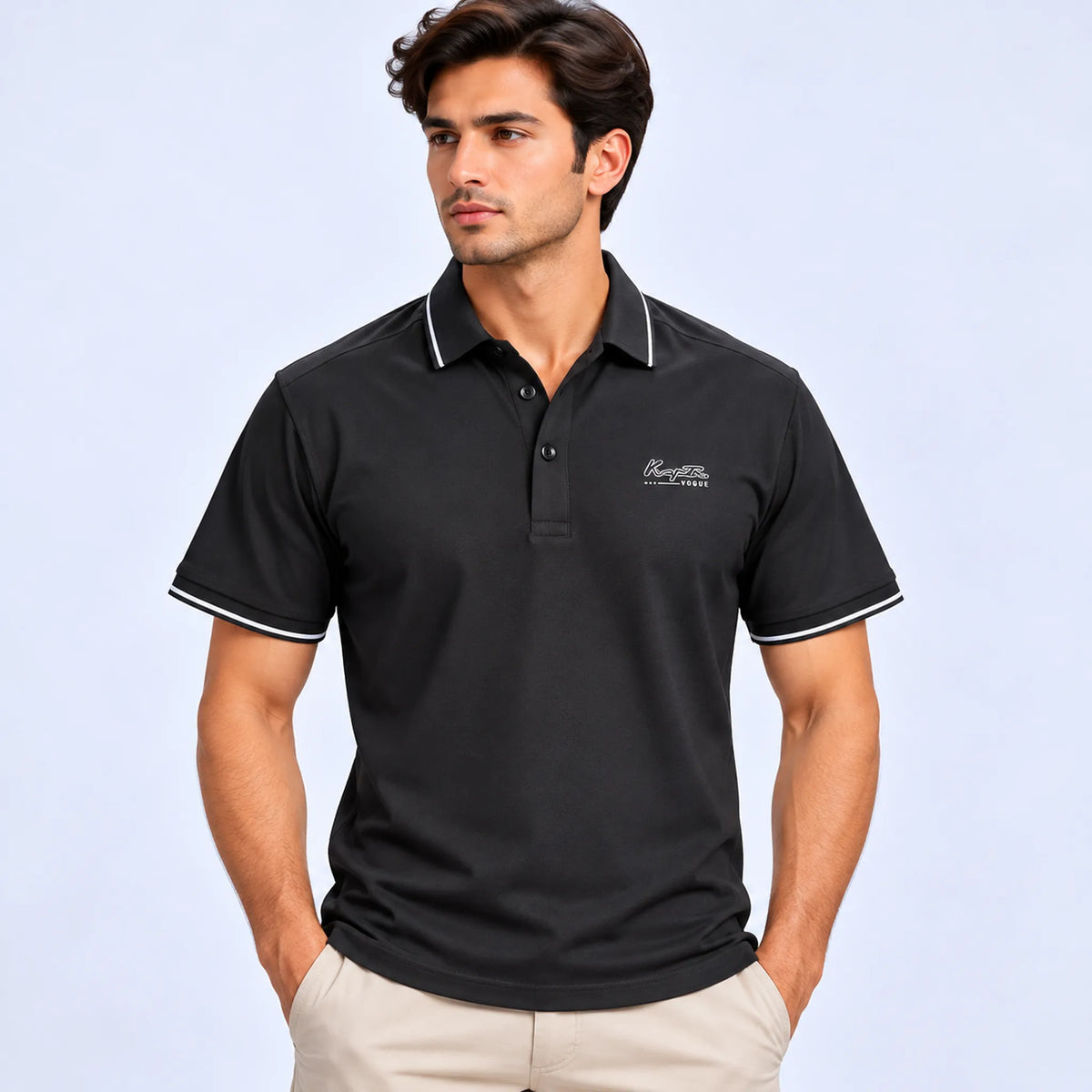 Vouge Drifit Polo D319 - Black