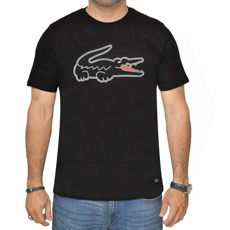 Lacste Croc RPrnt- Black (Slim Fit)