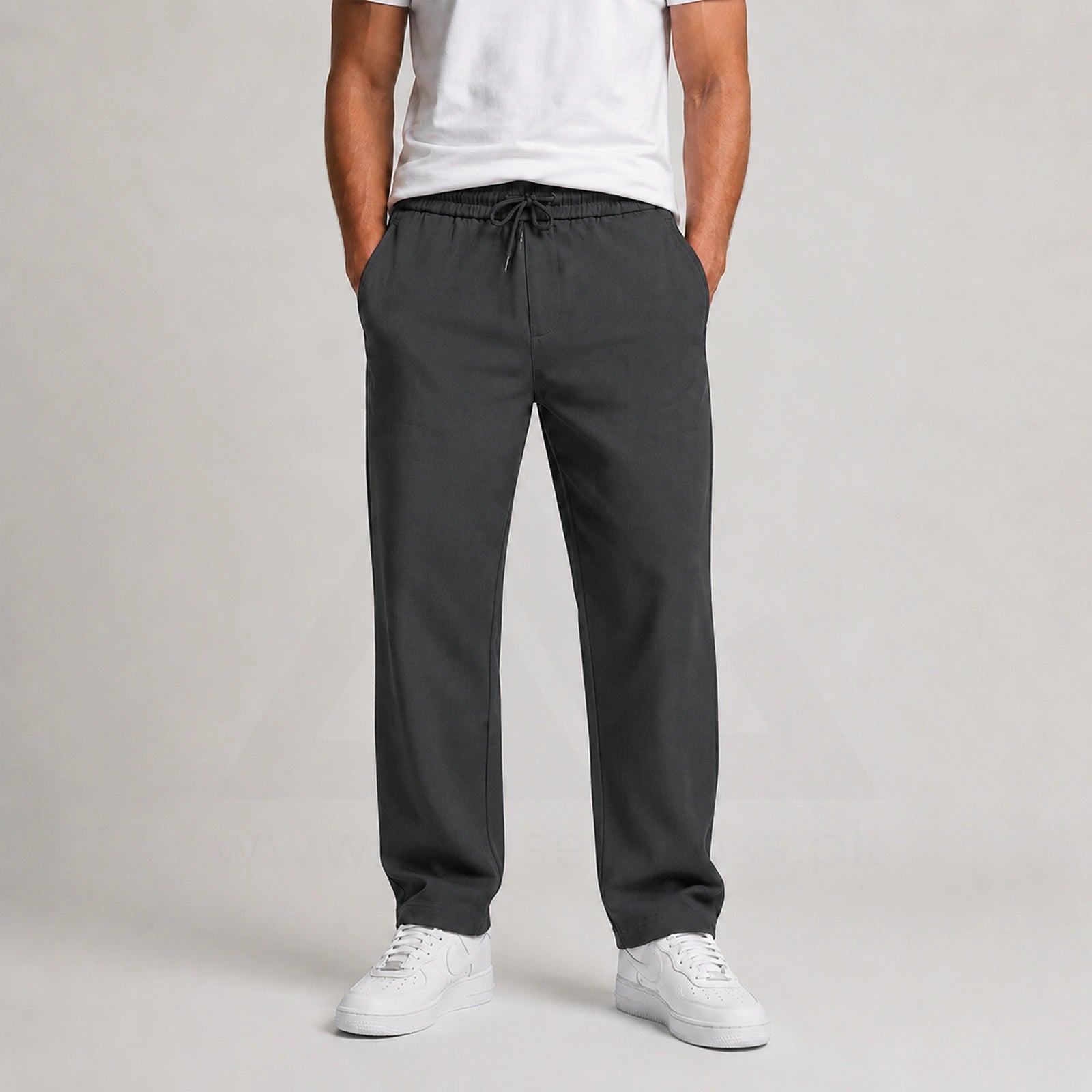 DnG Fall Trouser T0107 - Charcoal