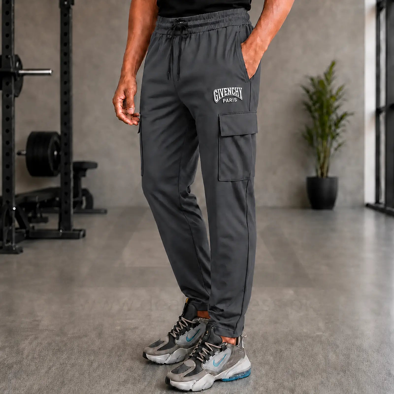 Gvenchy Embose Trouser T066 - Charcoal