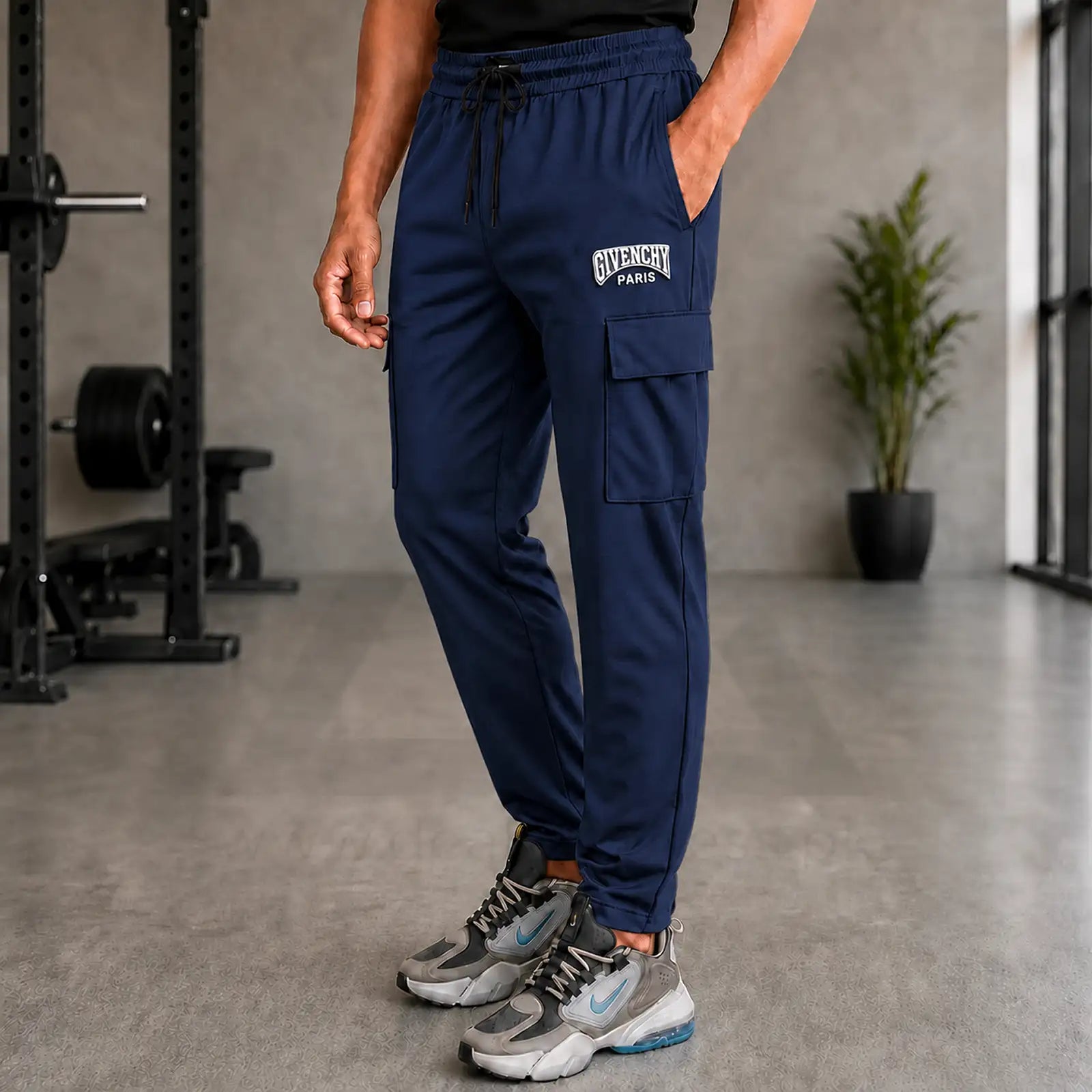 Gvenchy Embose Trouser T068 - Navy
