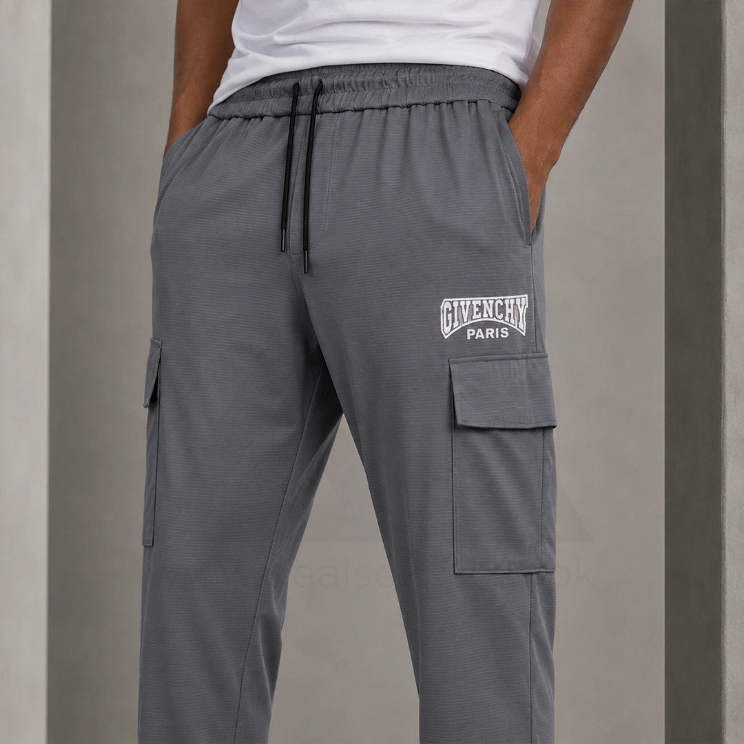 Gvenchy Embose Trouser T066 - Charcoal