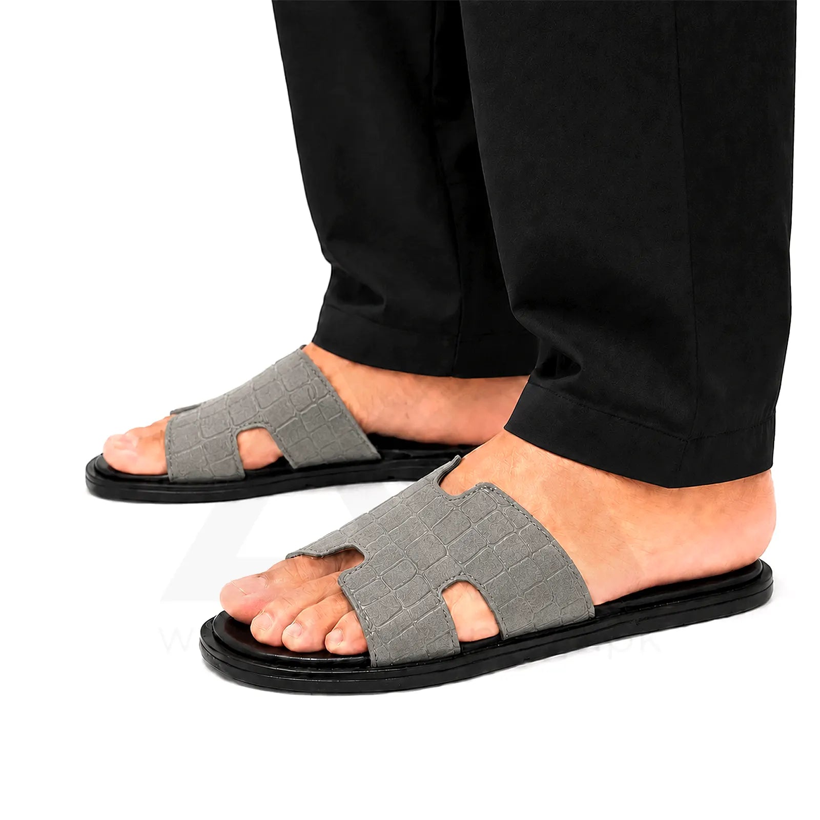 Izmir Slide - Grey Black