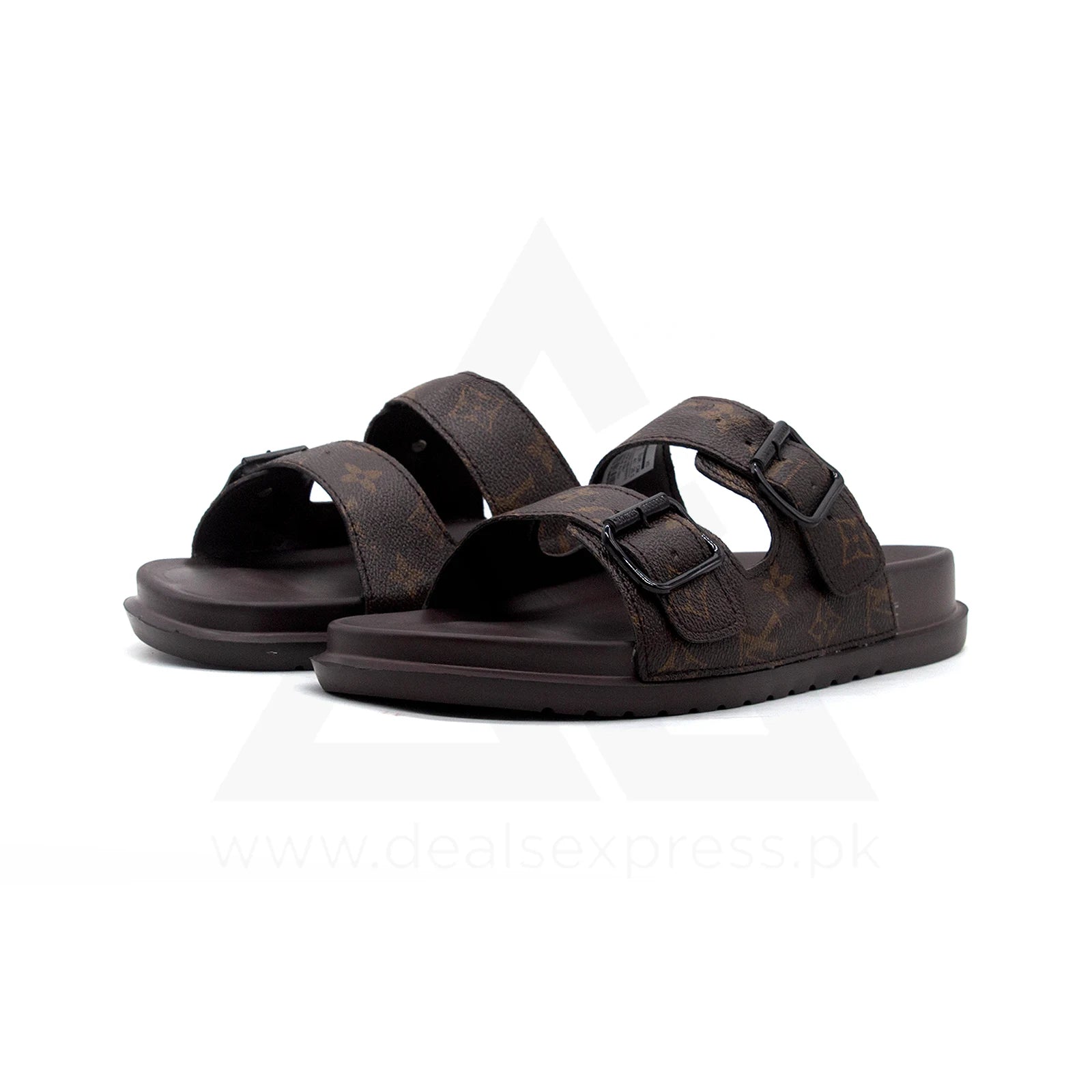 L wee Double-Strap Premium Slide - Brown
