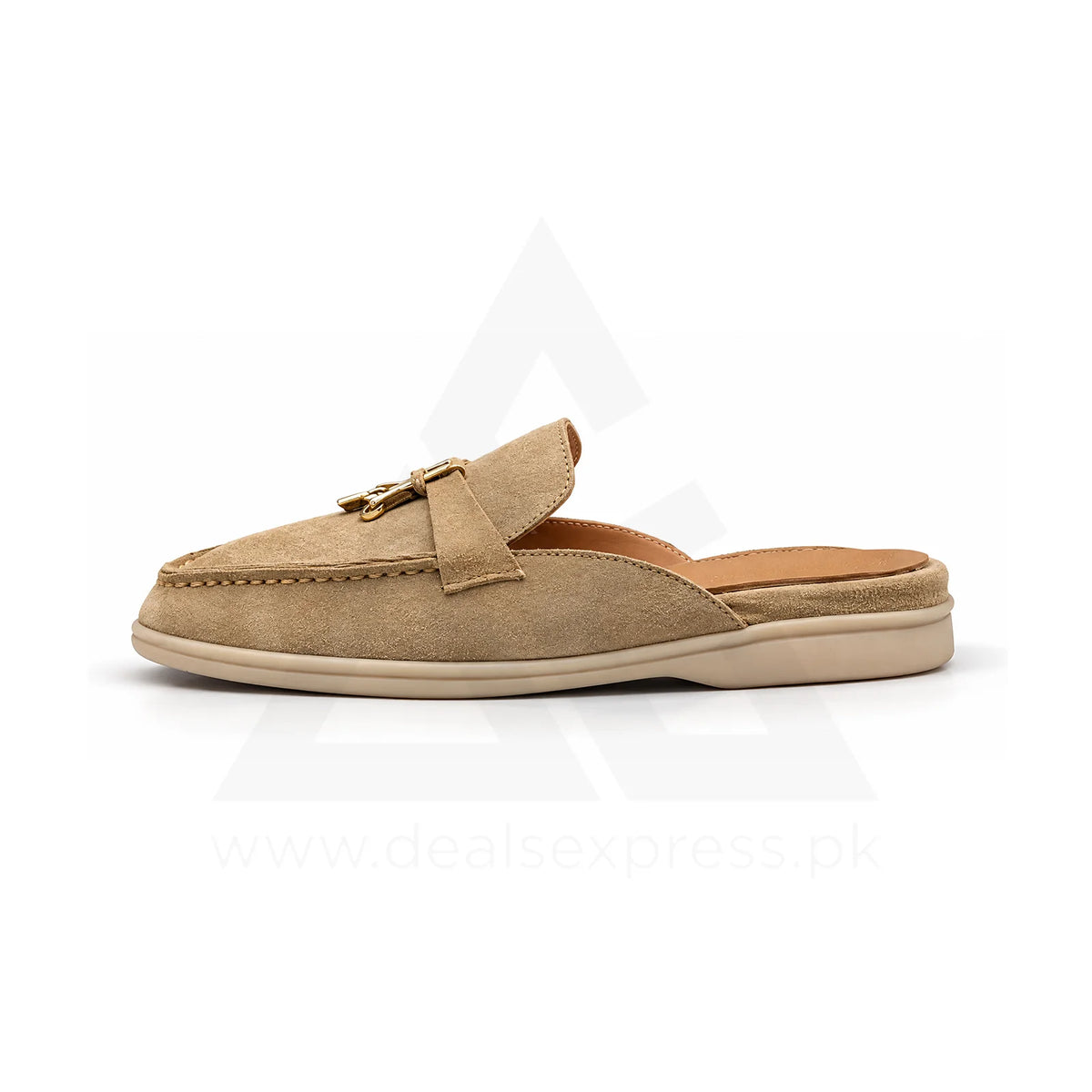 Lp Babouche Charms Walk Mule - Beige Suede