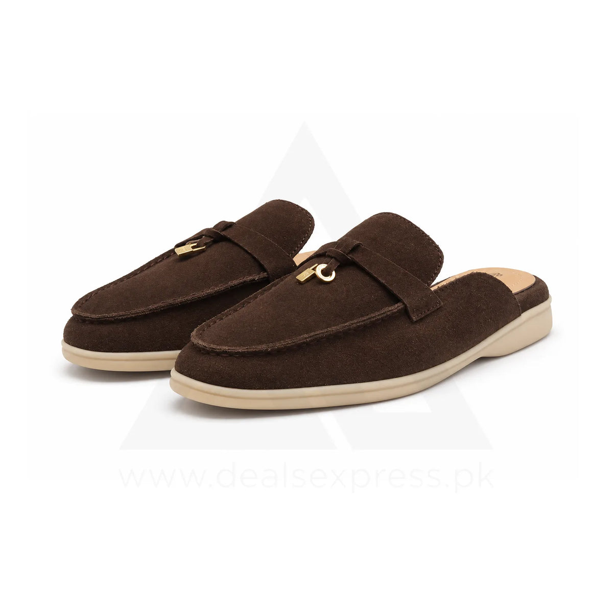 Lp Babouche Charms Walk Mule - Dark Brown Suede