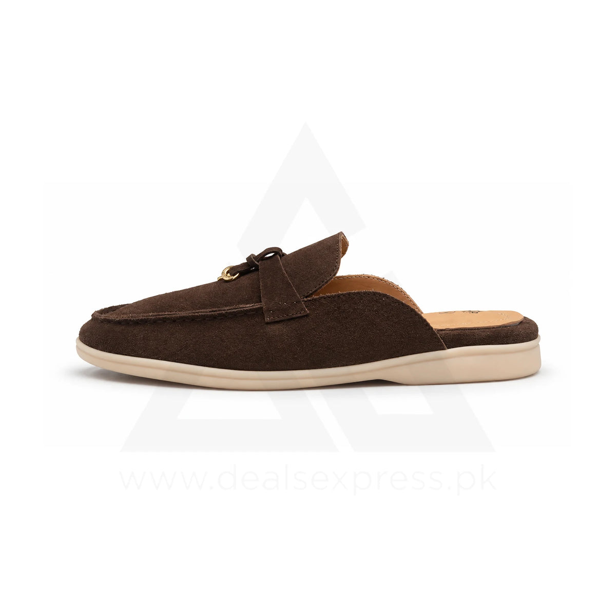 Lp Babouche Charms Walk Mule - Dark Brown Suede