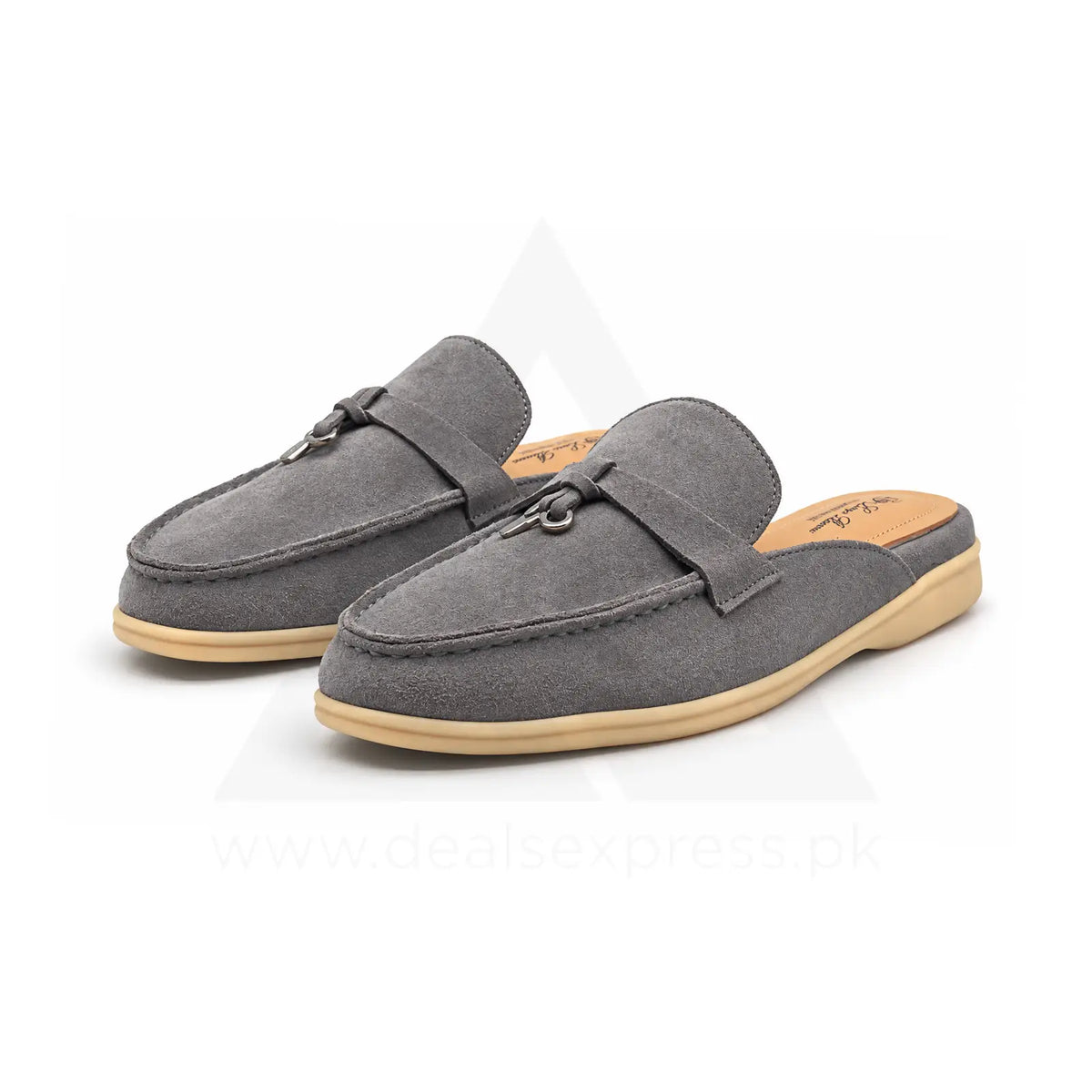 Lp Babouche Charms Walk Mule - Grey Suede