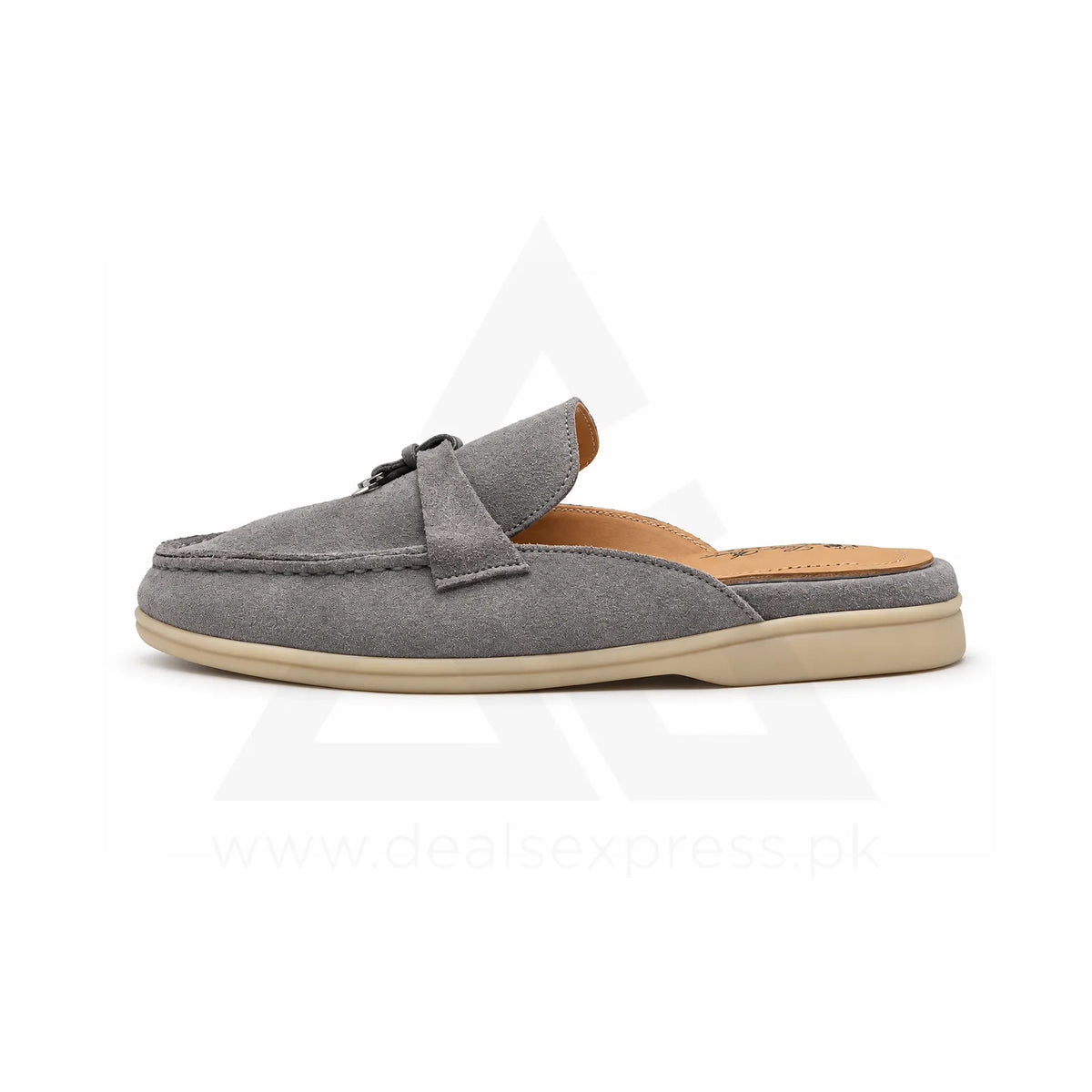Lp Babouche Charms Walk Mule - Grey Suede