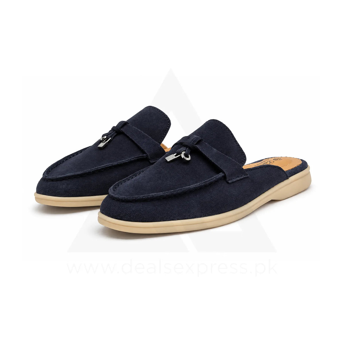 Lp Babouche Charms Walk Mule - Navy Suede