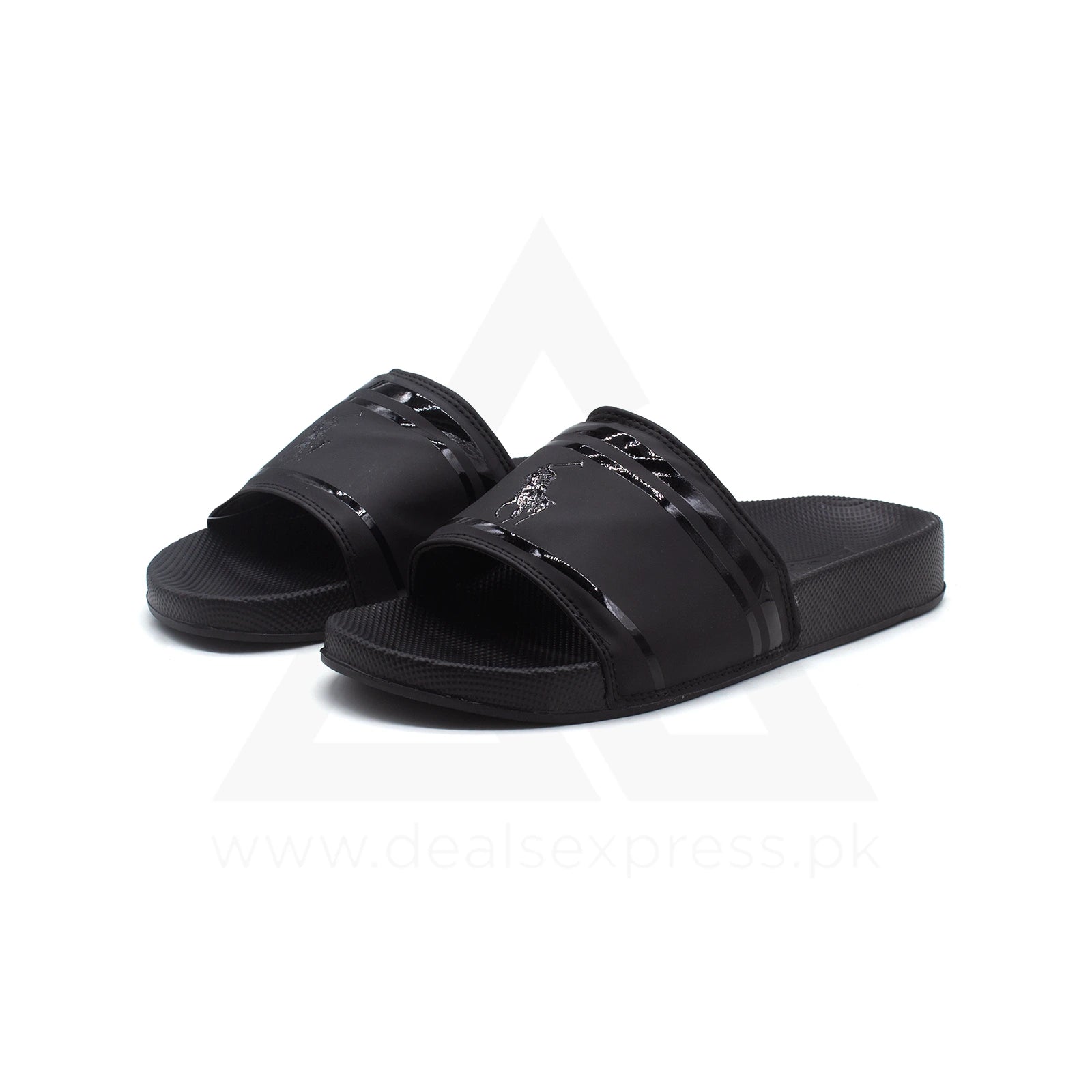 Po lo RL Slide - Triple Black