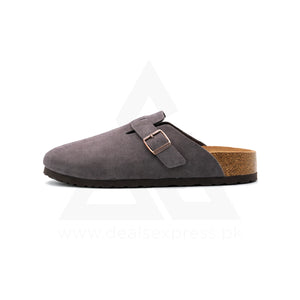 Birkener Soft Footbed Cork Sole Slide - Grey (Dot perfect)
