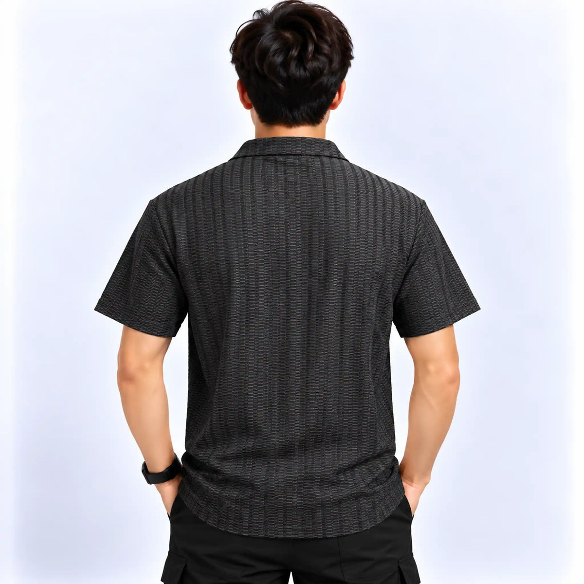 Cabana Color Shirt D304 - Black