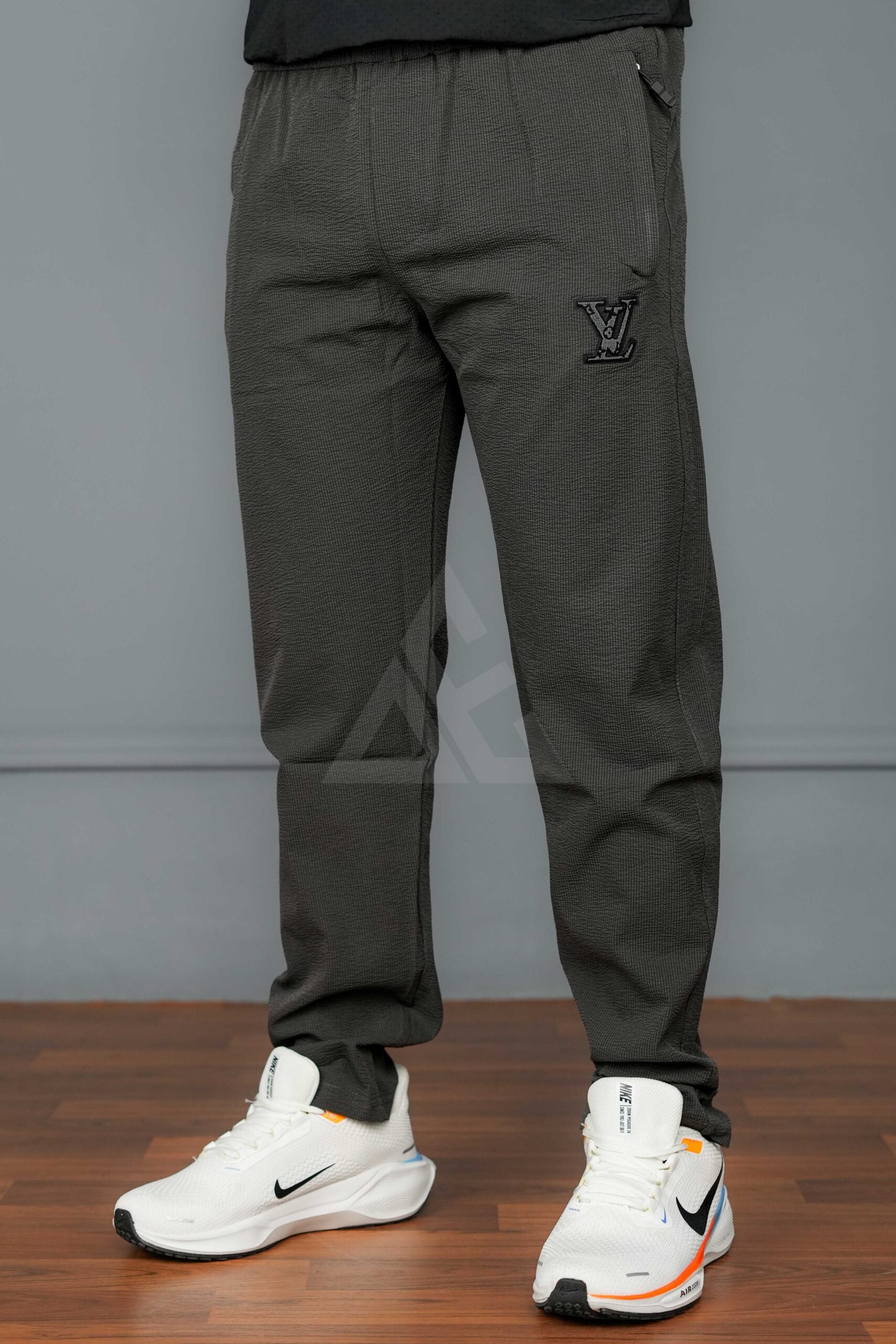 L wee Regular Fit Popcorn Trouser - Dark Grey