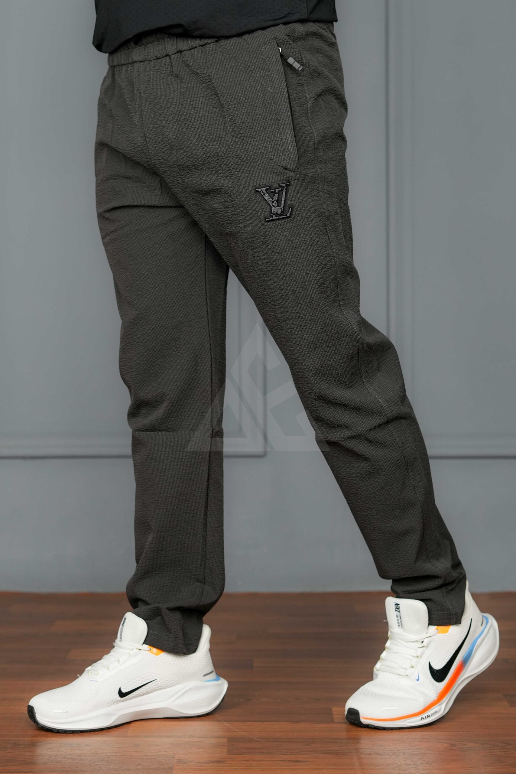 L wee Regular Fit Popcorn Trouser - Dark Grey