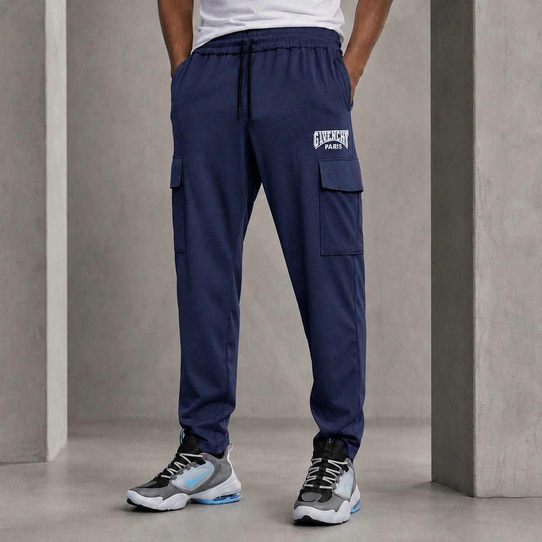 Gvenchy Embose Trouser T068 - Navy