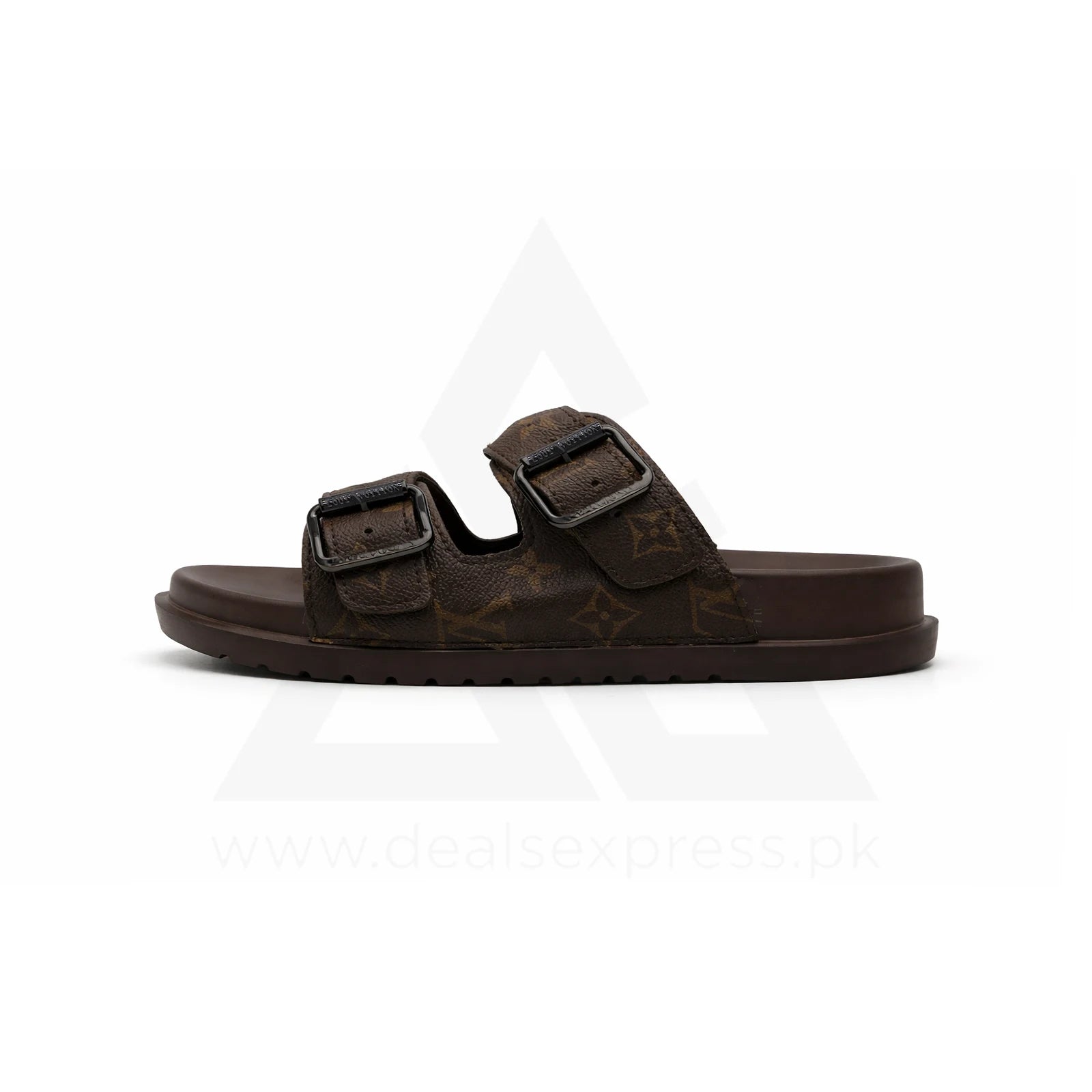 L wee Double-Strap Premium Slide - Brown
