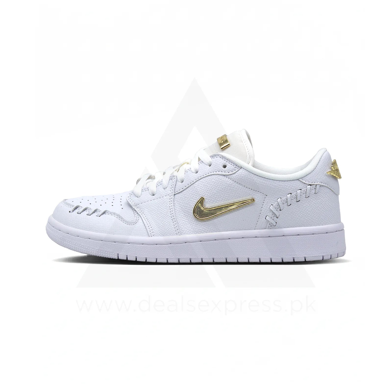 NAJ 1 Low Method Of Make - White Gold Swoosh Sneakers