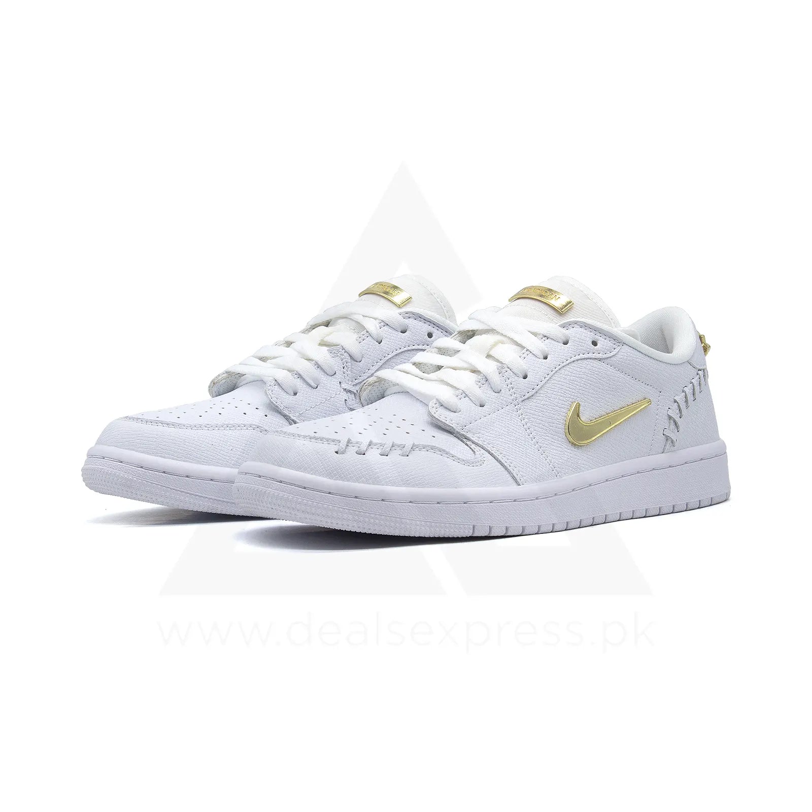 NAJ 1 Low Method Of Make - White Gold Swoosh Sneakers