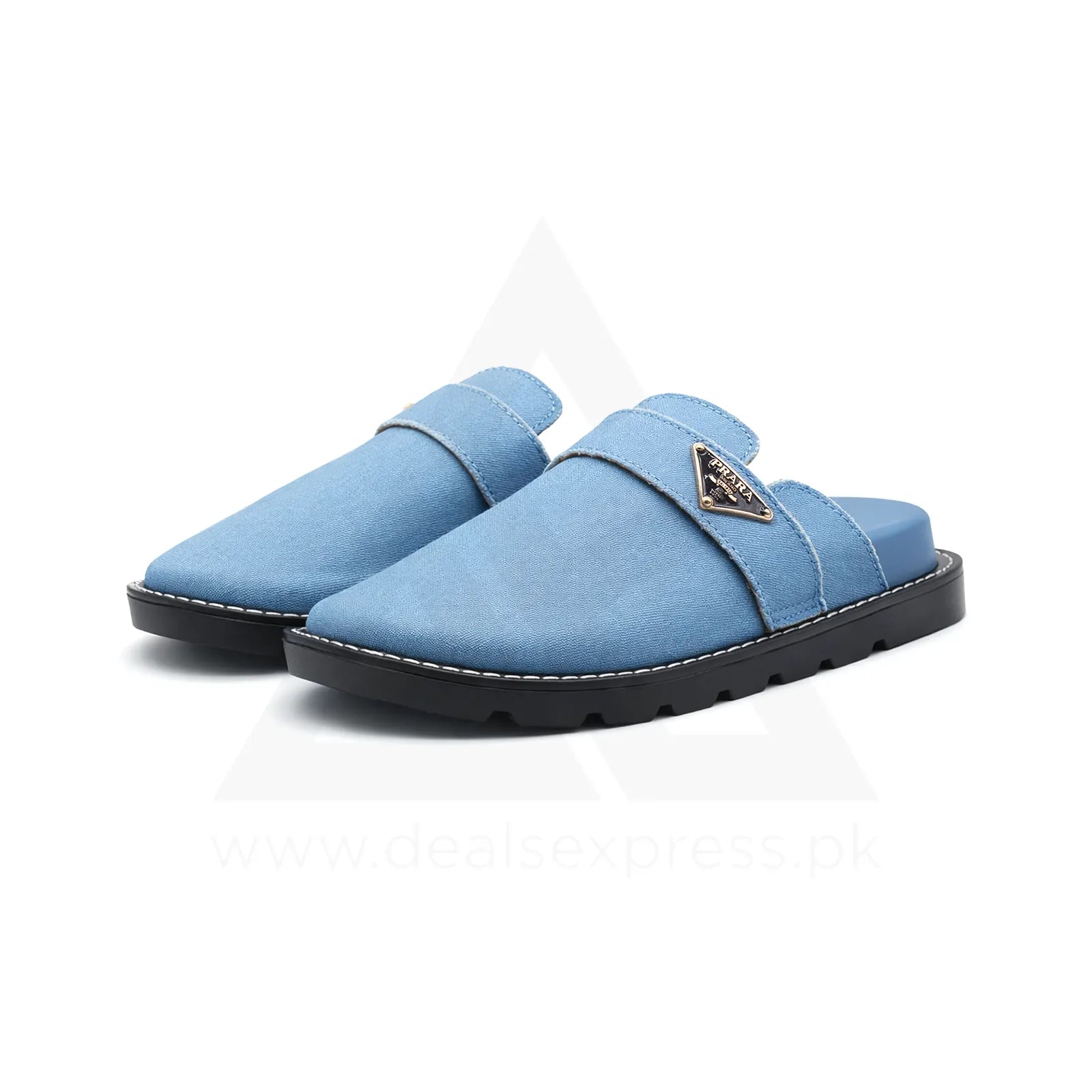 Pra Da Clog Mule Premium - Light Blue Denim