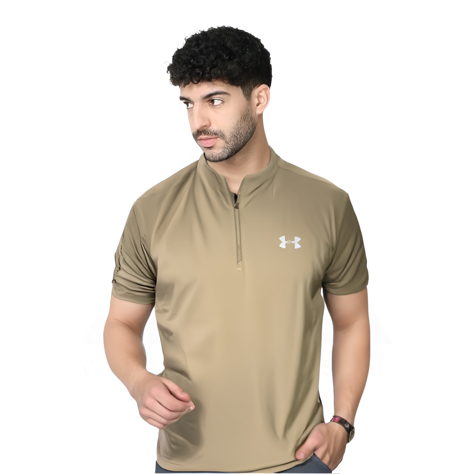 UA Drifit Zipper - Brown